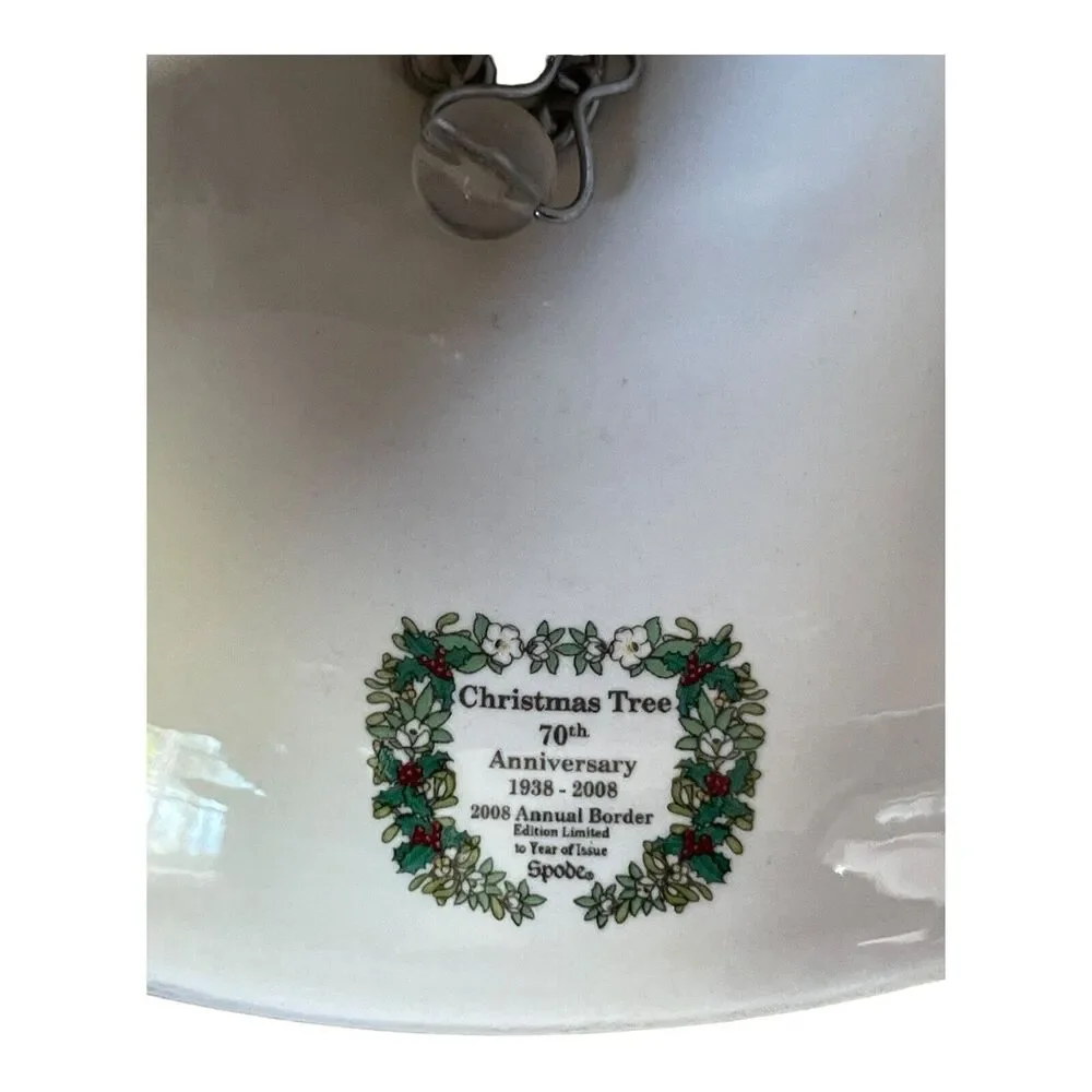 Spode Limited‎ Edition 70th Anniversary 2008 Christmas Tree Porcelain Bell 7.5